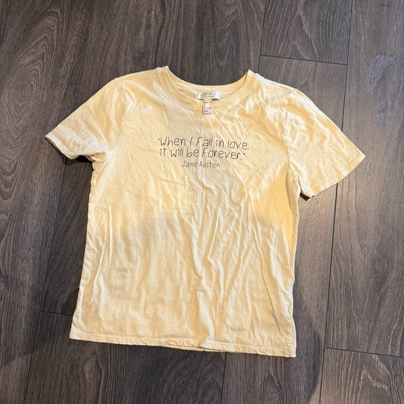Forever 21 Beige Graphic Tee - Picture 1 of 2